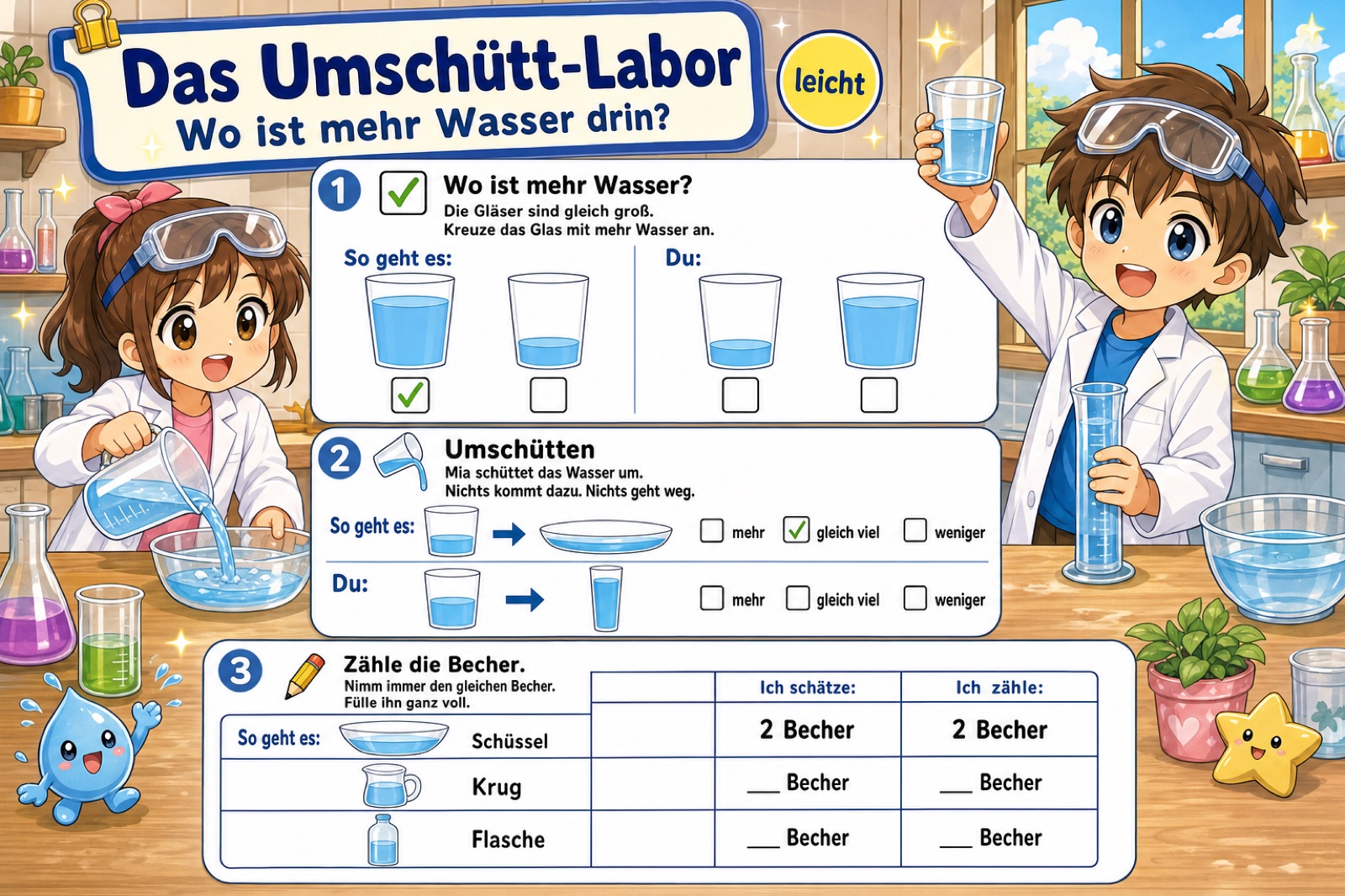 Das Umschütt-Labor (leicht)