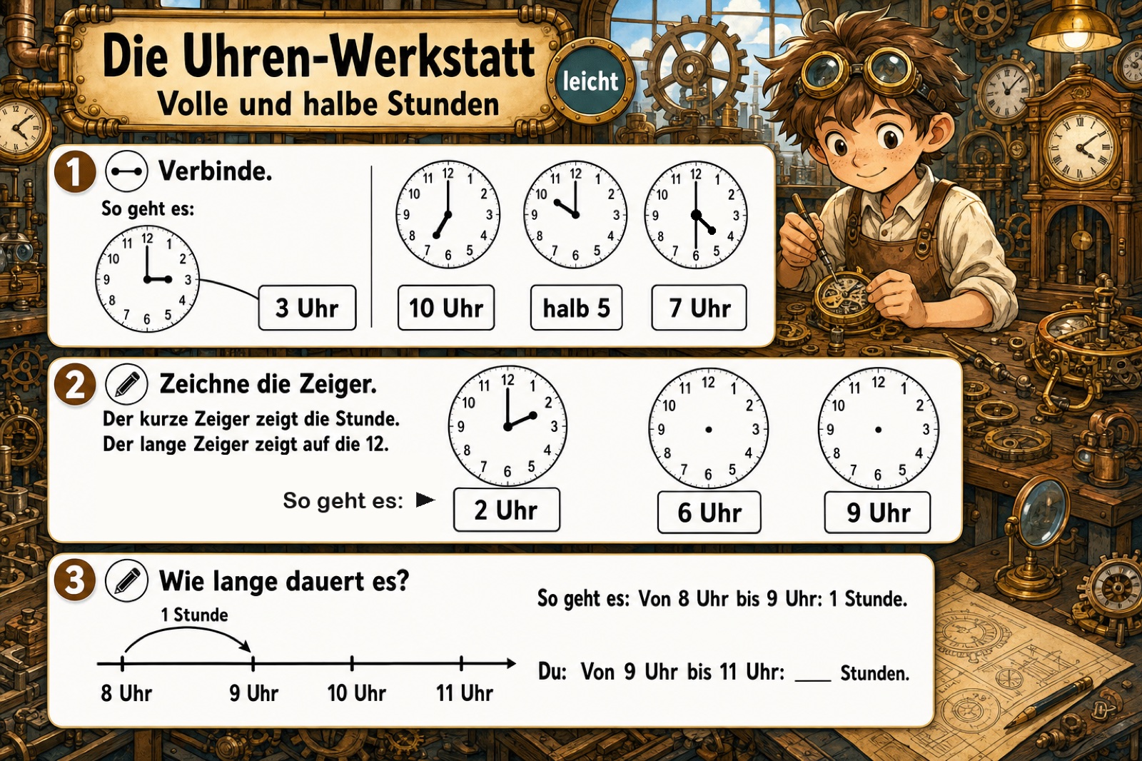 Die Uhren-Werkstatt (leicht)