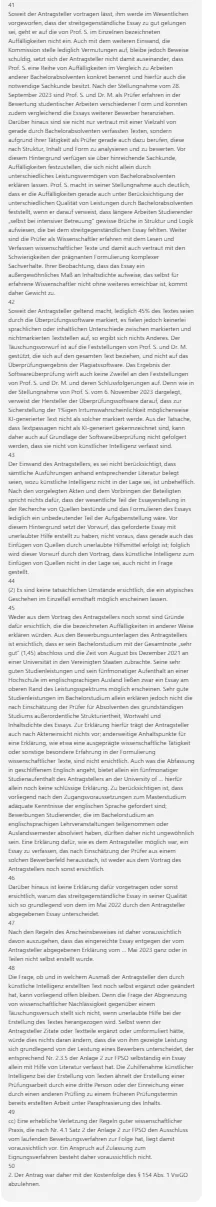 Kürzere, schmale Textspalte des Beschlusses